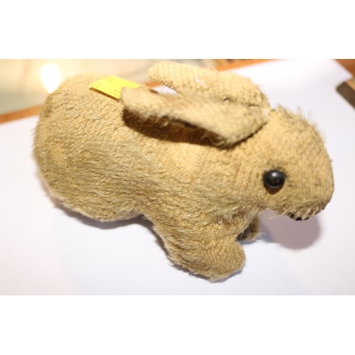 452 - Hand stitched rabbit & small teddy bear (nearly 5