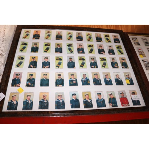 475 - Wills cigarette cards in 2 picture frames