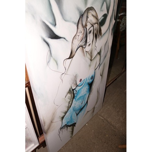 490 - Large canvas of lady