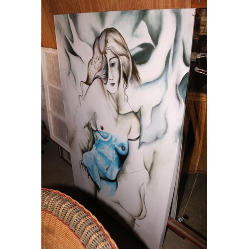 490 - Large canvas of lady