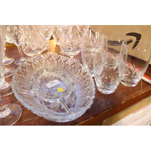 508 - Qty cut glass ware