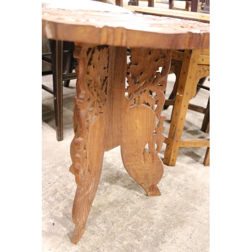 543 - Hardwood inlaid table