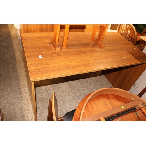 582 - Small drop leaf table, cupboard, desk & 3 drawer chest