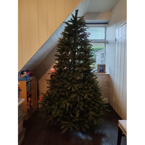 324 - 7ft large artificial Christmas tree, incl metal stand