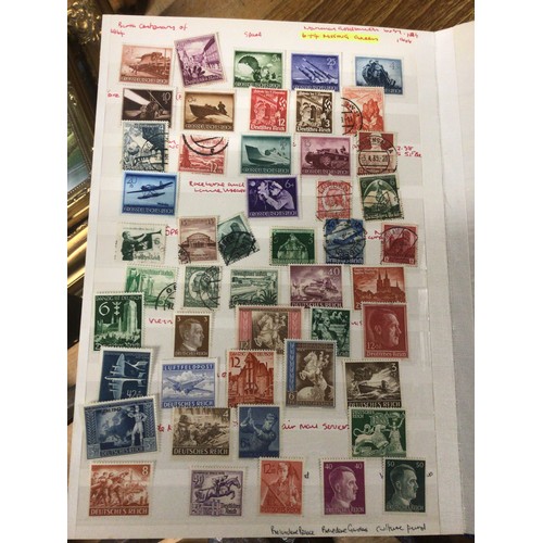 355 - Photo album with various third reich stamps, incl German