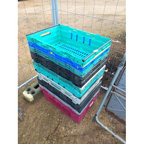 23 - Qty of metal handles crates  (12)