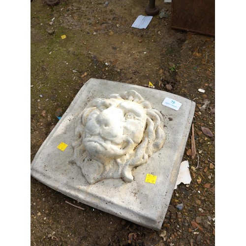 75 - Lion head wall plaque