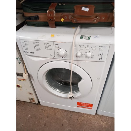 107 - Indesit washing machine - warranted until 12 noon Tuesday follwoing the above sale