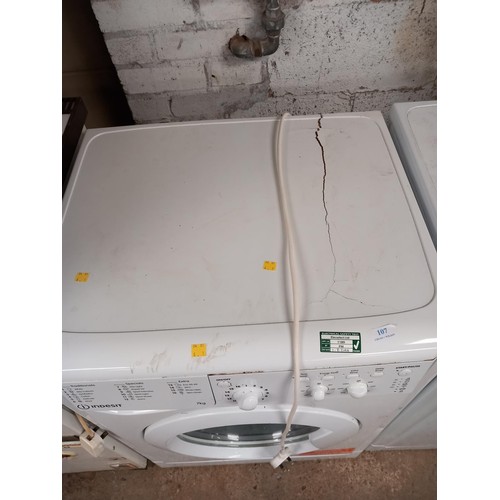 107 - Indesit washing machine - warranted until 12 noon Tuesday follwoing the above sale