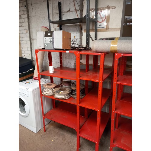 111 - 3 red & 1 black shelving