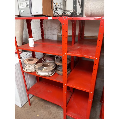 111 - 3 red & 1 black shelving