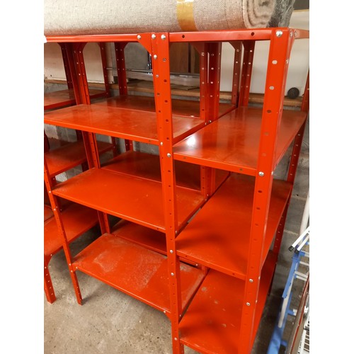 113 - 3 red shelving