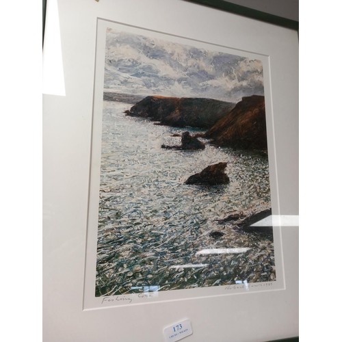 173 - Signed Robert Jones print 'fishing cove'