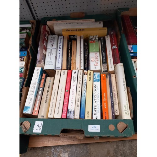 272 - 4 boxes of various novels, etc