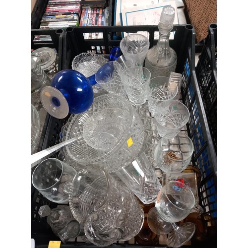 330 - 2 boxes of various glass ware