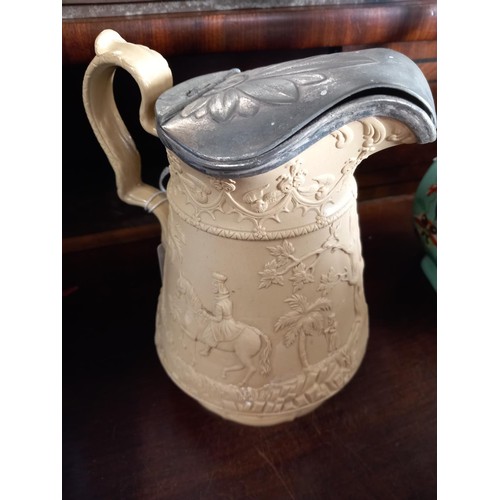 517 - 9 Victorian relief moulded jugs