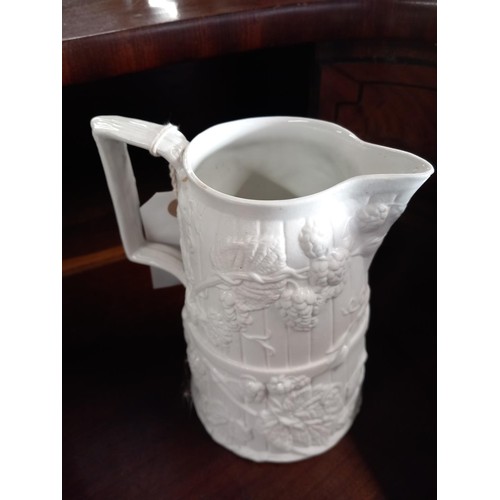 517 - 9 Victorian relief moulded jugs