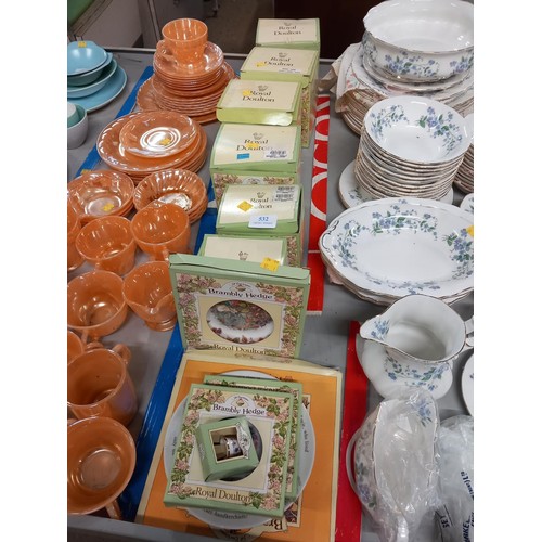 532 - Royal Doulton 'Bramley Hedge' pottery assorted items x13 & 1 Beatrix Potter plate