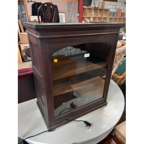 598 - Dark wood cabinet, Georgian with key