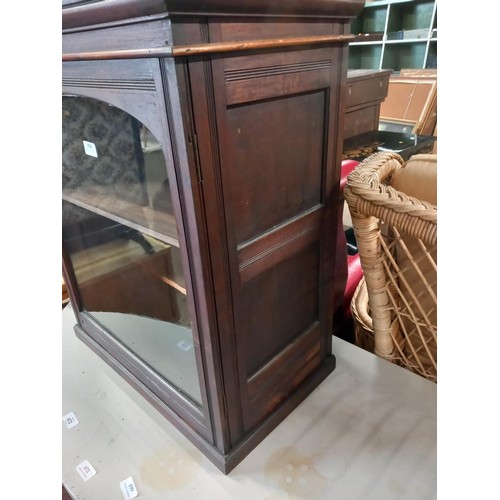 598 - Dark wood cabinet, Georgian with key