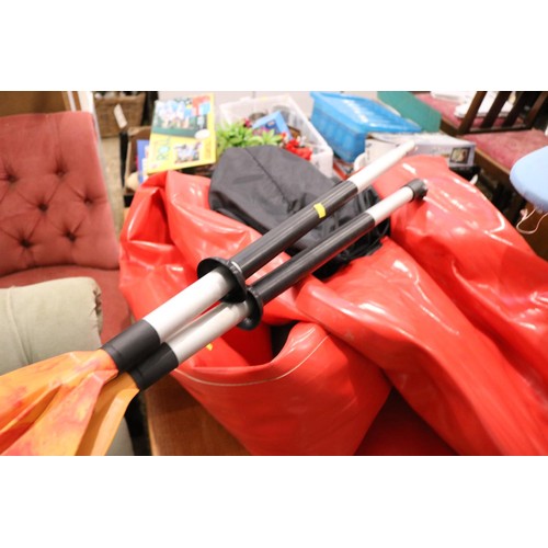 179 - Gumotex inflatable kayak, paddle & 12v electric pump in bag (instructions in office)