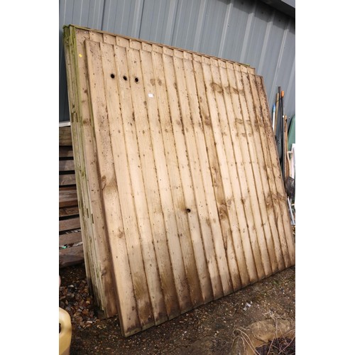 3 - 6' feather edge fully framed fencing panels