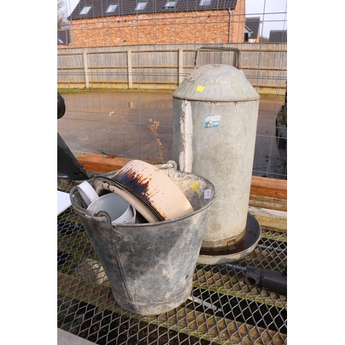 13 - Bucket & chicken feeder