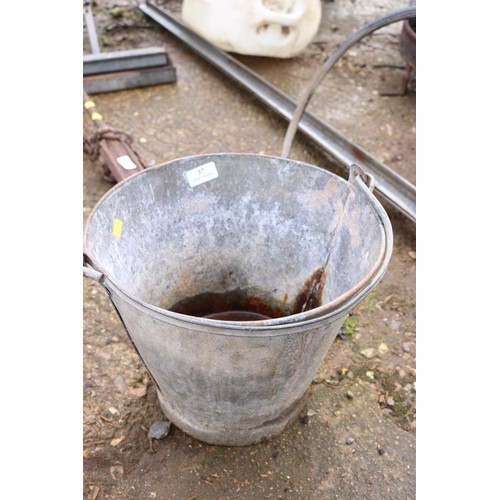 37 - Galvanised pail