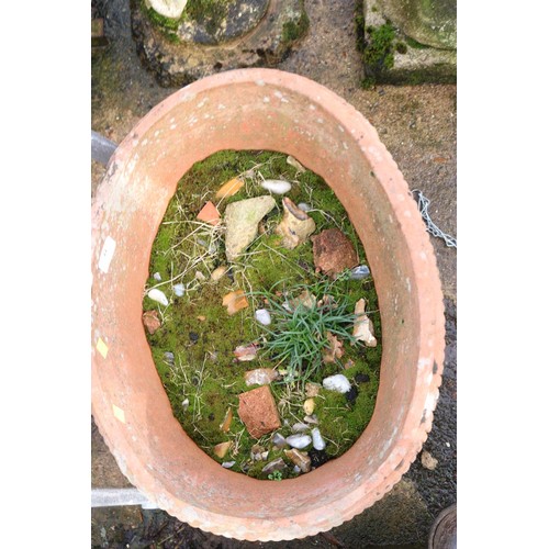 44 - Terracotta oval planter