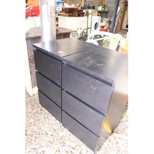 98 - 2 filing cabinets, black