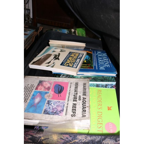 181 - 4 boxes of & 1 suitcase of various books