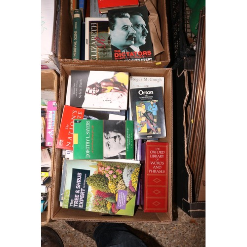 183 - 4 boxes & a suitcase of various books