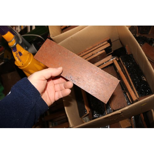 185 - 12 boxes of reclaimed parquet flooring