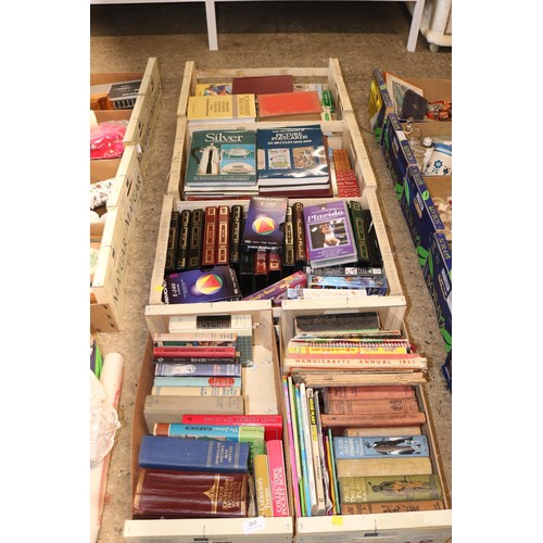 263 - 5 trays of books, videos