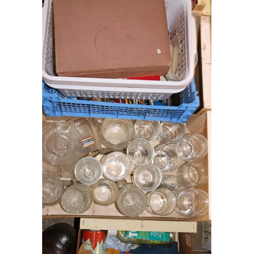 265 - 11 trays of collectables, misc, etc