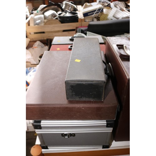 308 - Antique Philips tape to tape recorder with tapes, DVD's, cassettes, etc - to be rewired by a qualifi... 