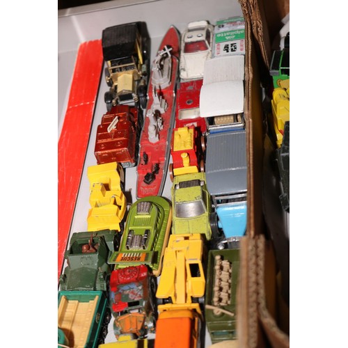 310 - Large qty of vintage/modern toy cars, trucks, etc, incl Dinky Matchbox, Corgi & Britains