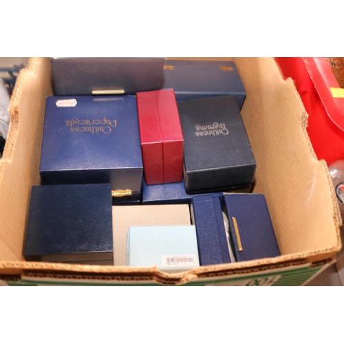 316 - Qty of empty presentation boxes, Wedgwood, Caithness, etc