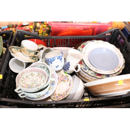 330 - 4 crates of various crockery