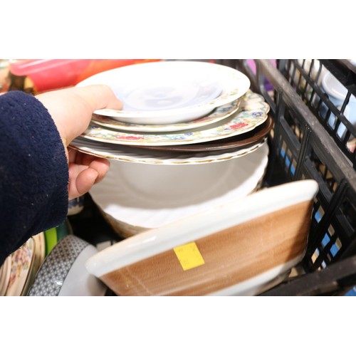 330 - 4 crates of various crockery