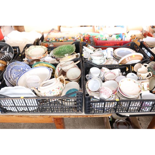 330 - 4 crates of various crockery