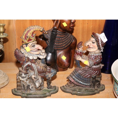 384 - Punch & Judy metal door stops