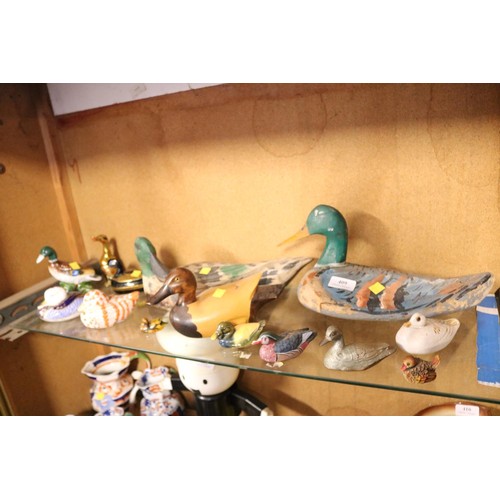 409 - Various duck ornaments, incl Royal Crown, Denby