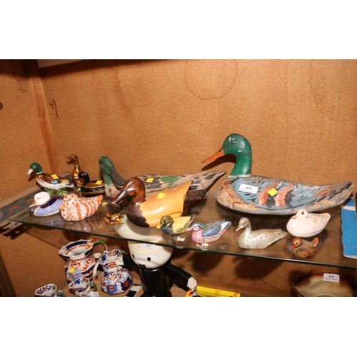 409 - Various duck ornaments, incl Royal Crown, Denby