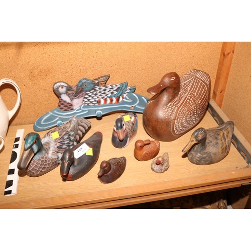 419 - Various wooden ducks