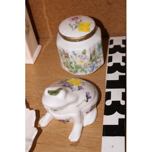 435 - Aynsley china, incl unusual teddy bear & frog