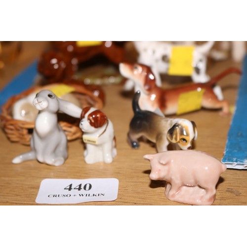 440 - Collection of small pottery animals - Goebel, Wade, USSR & Szeiler, etc