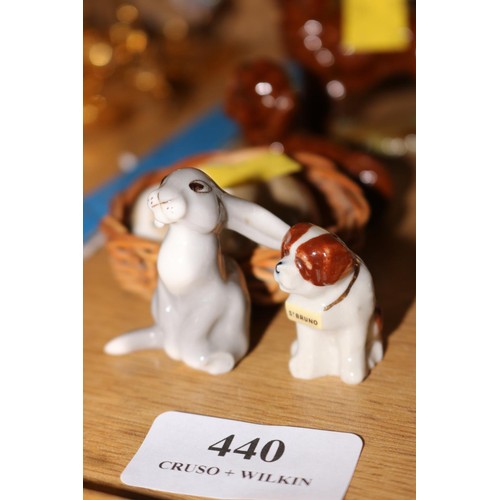 440 - Collection of small pottery animals - Goebel, Wade, USSR & Szeiler, etc