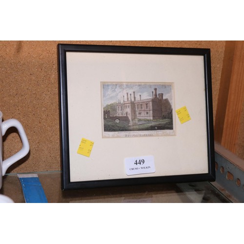 449 - Framed print of Hunstanton hall