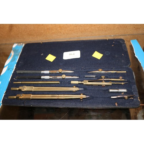 464 - Vintage engineering drafting compass set